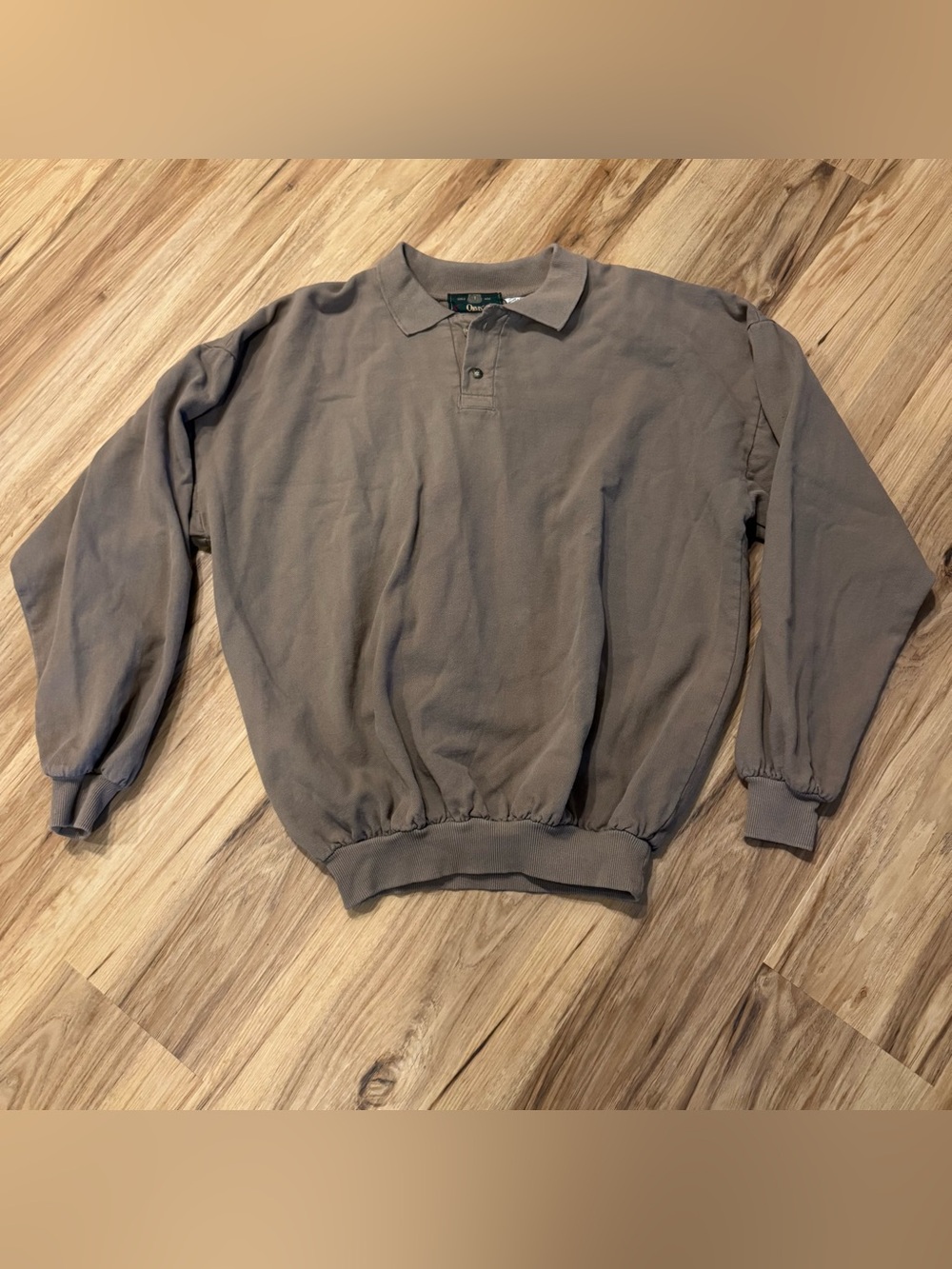 Vintage Orvis Outdoor Grey Brown  Men's Large Pullover Sweatshirt Made In USA
